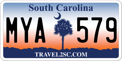 SC license plate MYA579