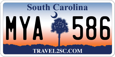 SC license plate MYA586