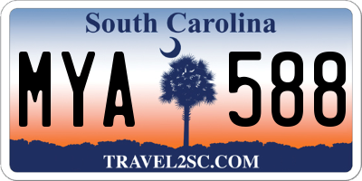 SC license plate MYA588