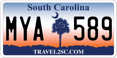 SC license plate MYA589