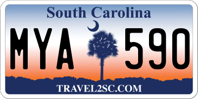 SC license plate MYA590