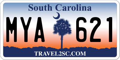 SC license plate MYA621
