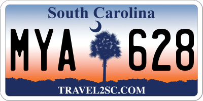 SC license plate MYA628