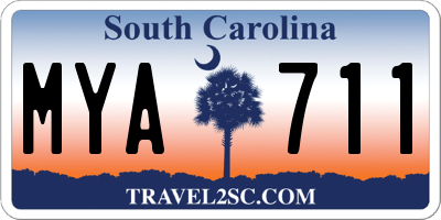SC license plate MYA711