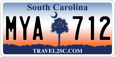 SC license plate MYA712
