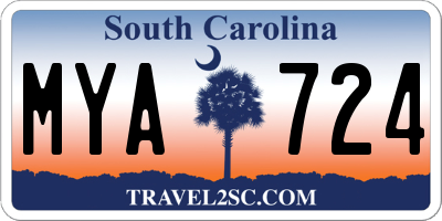 SC license plate MYA724