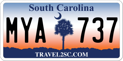 SC license plate MYA737