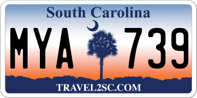 SC license plate MYA739