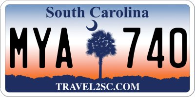 SC license plate MYA740