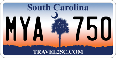 SC license plate MYA750