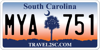 SC license plate MYA751