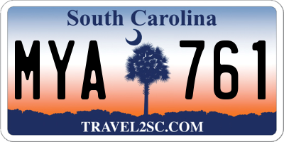 SC license plate MYA761