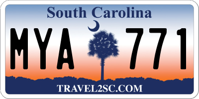 SC license plate MYA771