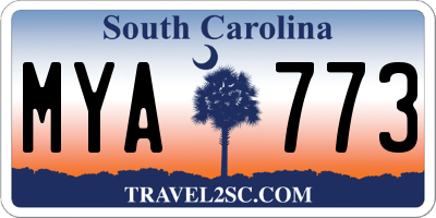 SC license plate MYA773
