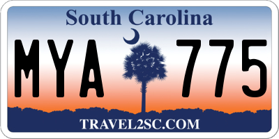 SC license plate MYA775