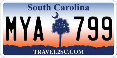 SC license plate MYA799