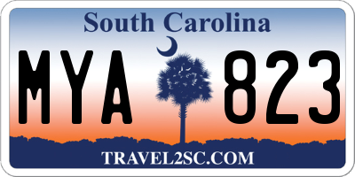 SC license plate MYA823
