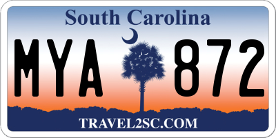 SC license plate MYA872