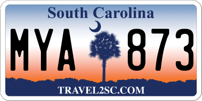SC license plate MYA873