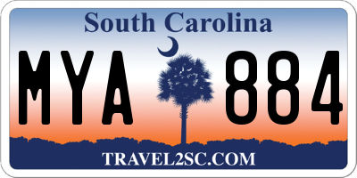 SC license plate MYA884