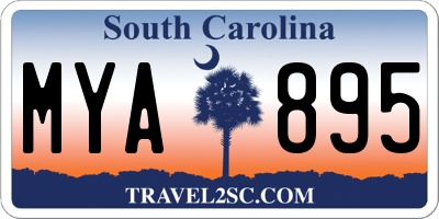 SC license plate MYA895