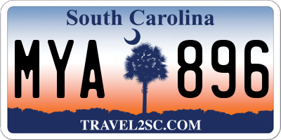 SC license plate MYA896
