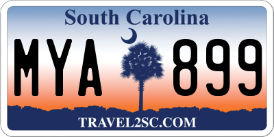 SC license plate MYA899