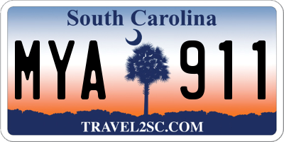 SC license plate MYA911