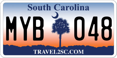 SC license plate MYB048