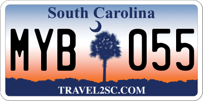 SC license plate MYB055