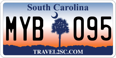 SC license plate MYB095