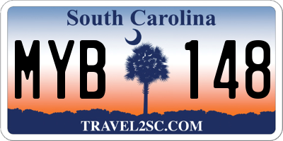 SC license plate MYB148