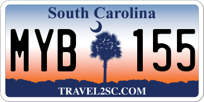 SC license plate MYB155