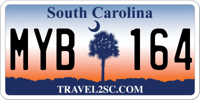 SC license plate MYB164