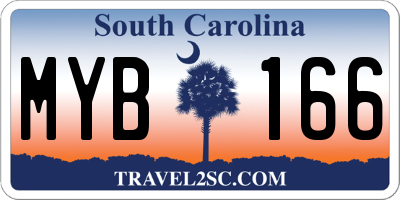 SC license plate MYB166