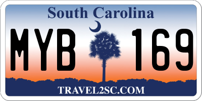 SC license plate MYB169