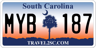 SC license plate MYB187