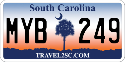 SC license plate MYB249