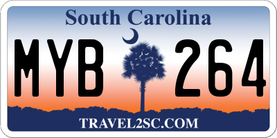 SC license plate MYB264