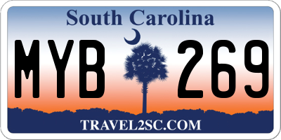SC license plate MYB269