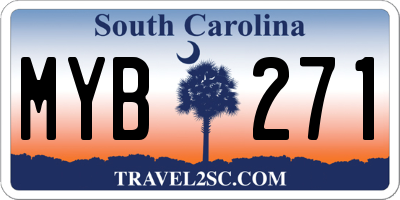 SC license plate MYB271