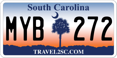 SC license plate MYB272