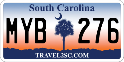 SC license plate MYB276