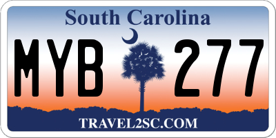 SC license plate MYB277