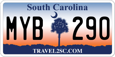 SC license plate MYB290