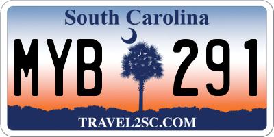 SC license plate MYB291