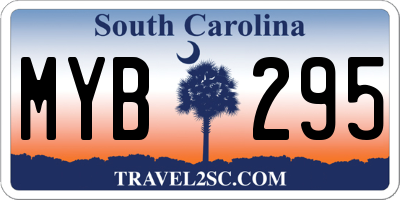 SC license plate MYB295