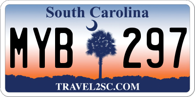 SC license plate MYB297
