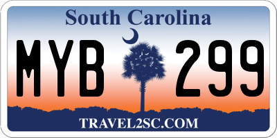 SC license plate MYB299