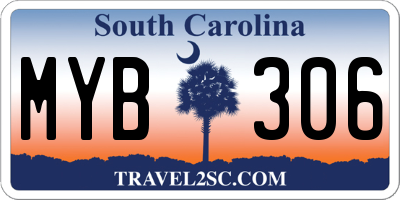 SC license plate MYB306